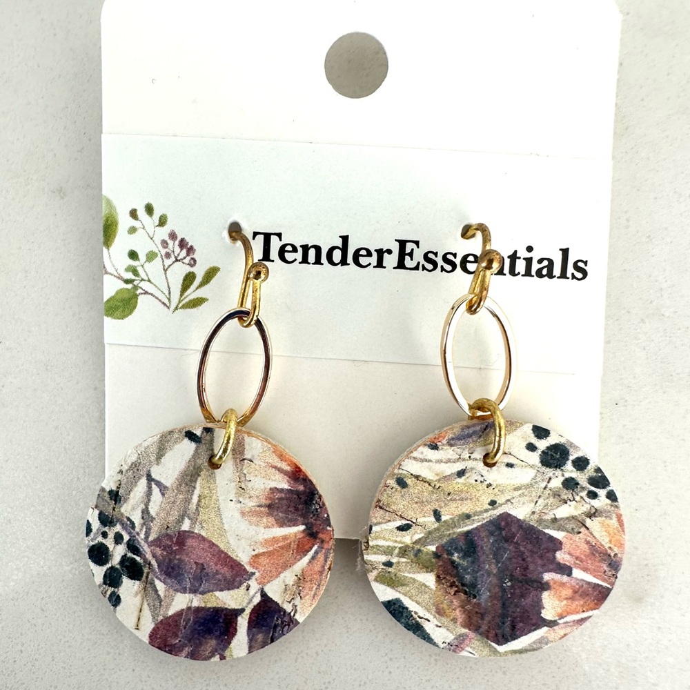 TenderEssentials Floral Earrings with Gold Hook